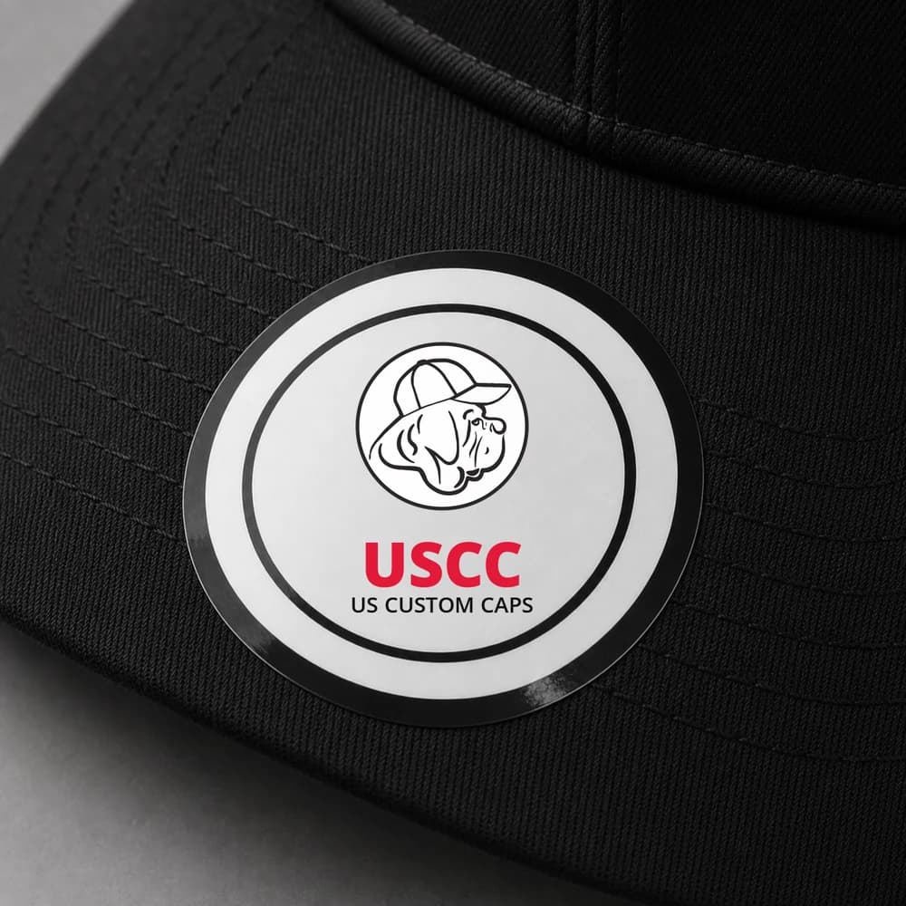 US Custom Caps promotional sticker add-on