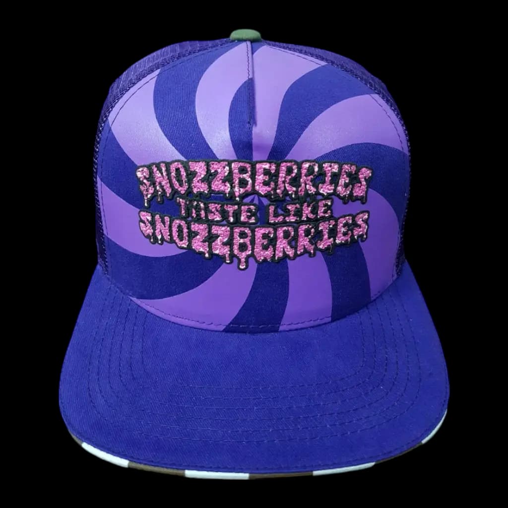 Raised printing on printed panel logo method on a custom cap